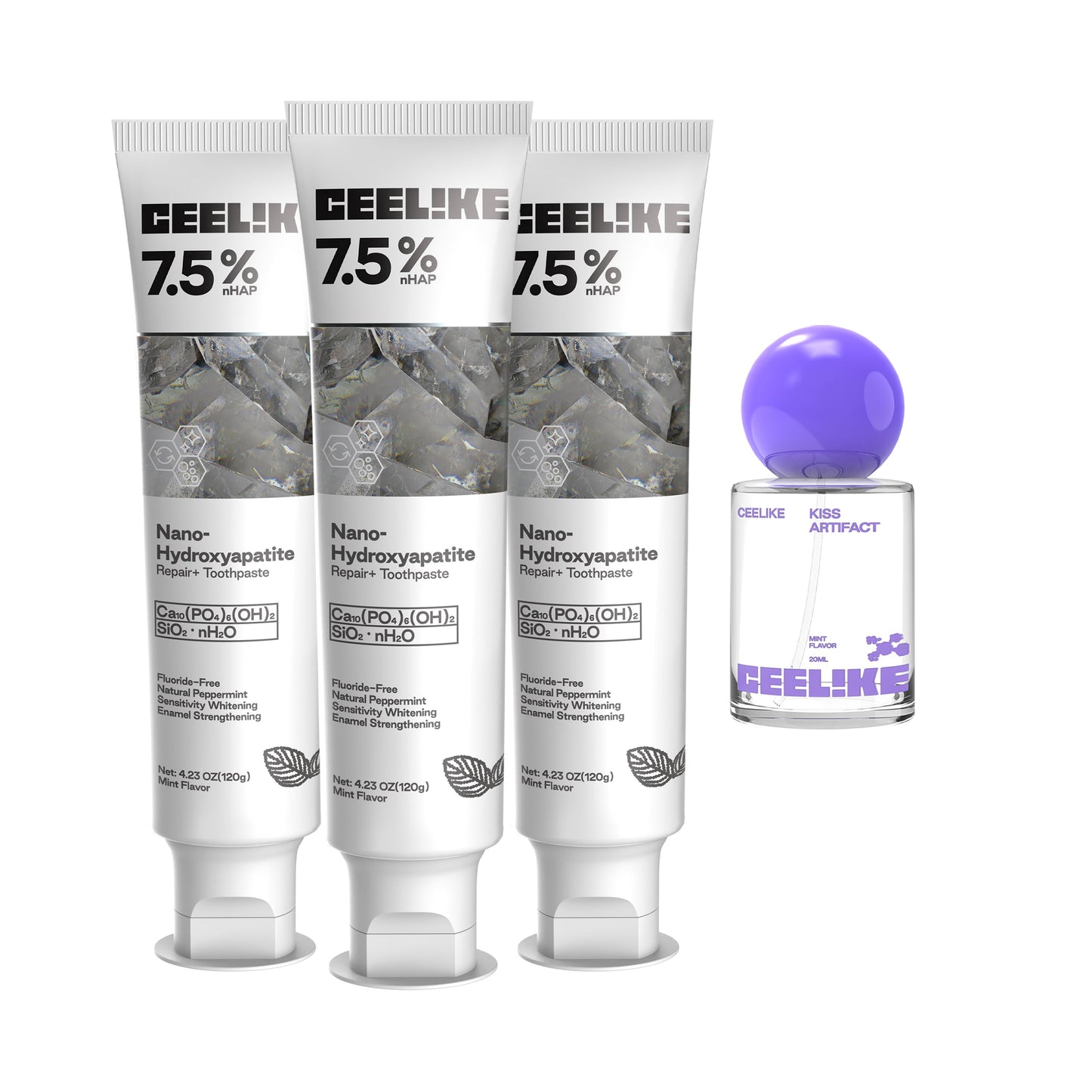 CEELIKE Daily Oral Care Kit | Toothpaste + Oral Spray Set