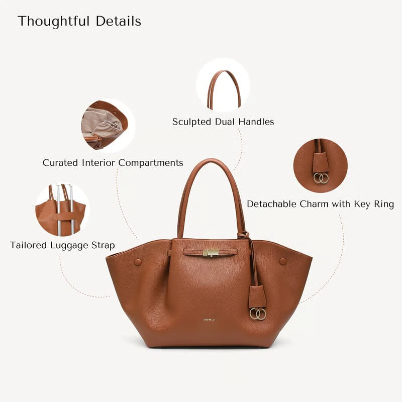 Nara Tote — Pebbled Leather Work