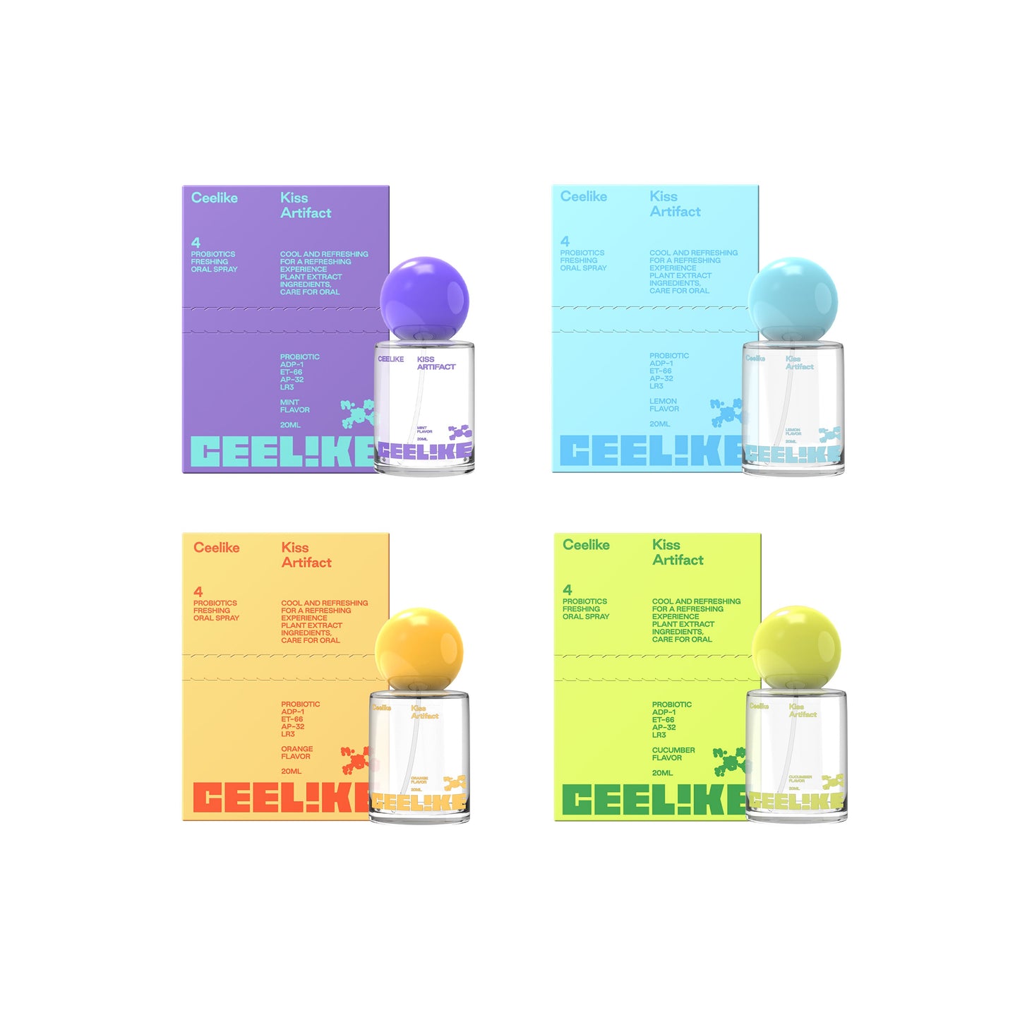 CEELIKE Smile Mist 5-Pack Set | Assorted Flavors