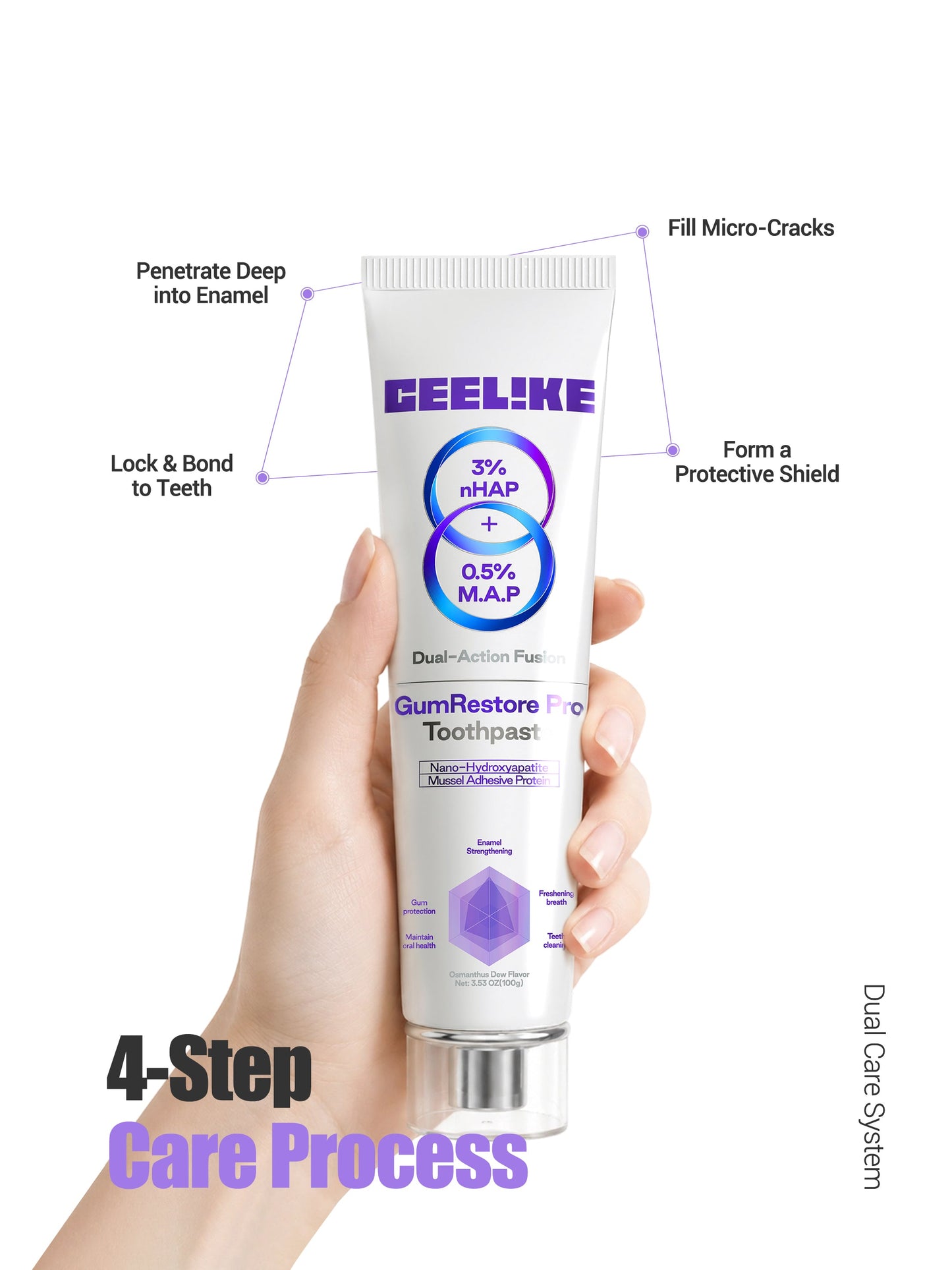 CEELIKE Mussel Adhesive Protein Toothpaste | Nano-Hydroxyapatite