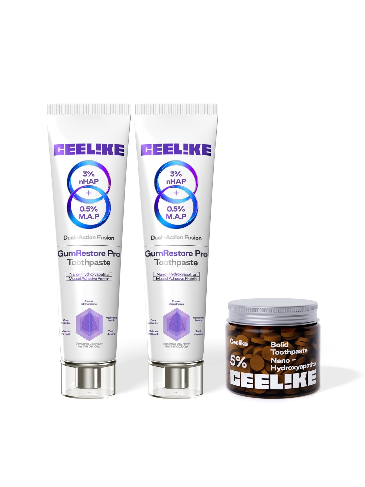 CEELIKE Hydro Care Combo Set | Toothpaste Duo + Tablets