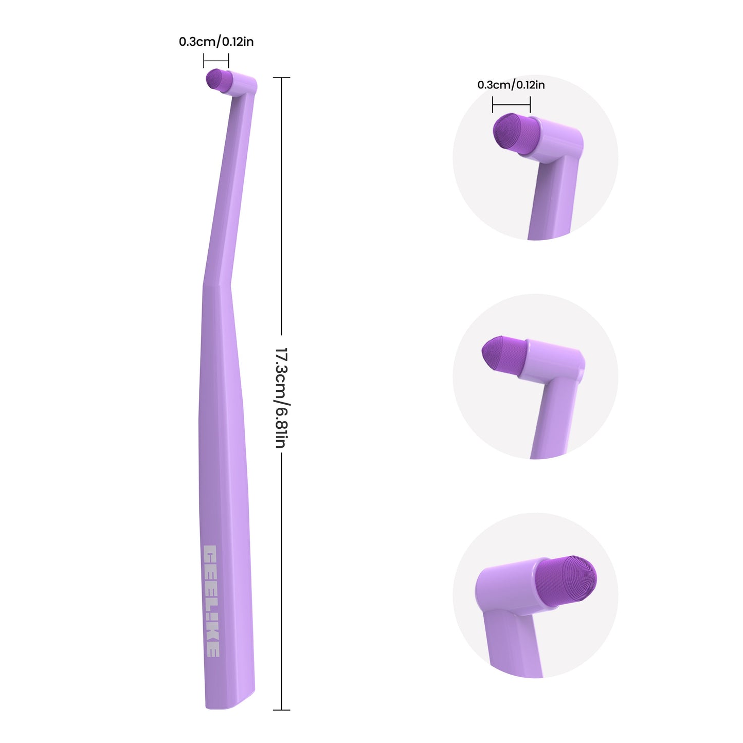 CEELIKE 0.12mm End Tuft Toothbrush | Braces & Detail Cleaning Brush