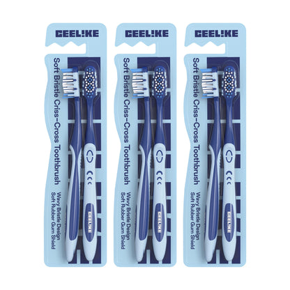 CEELIKE Soft Bristle Cross-Action Toothbrush