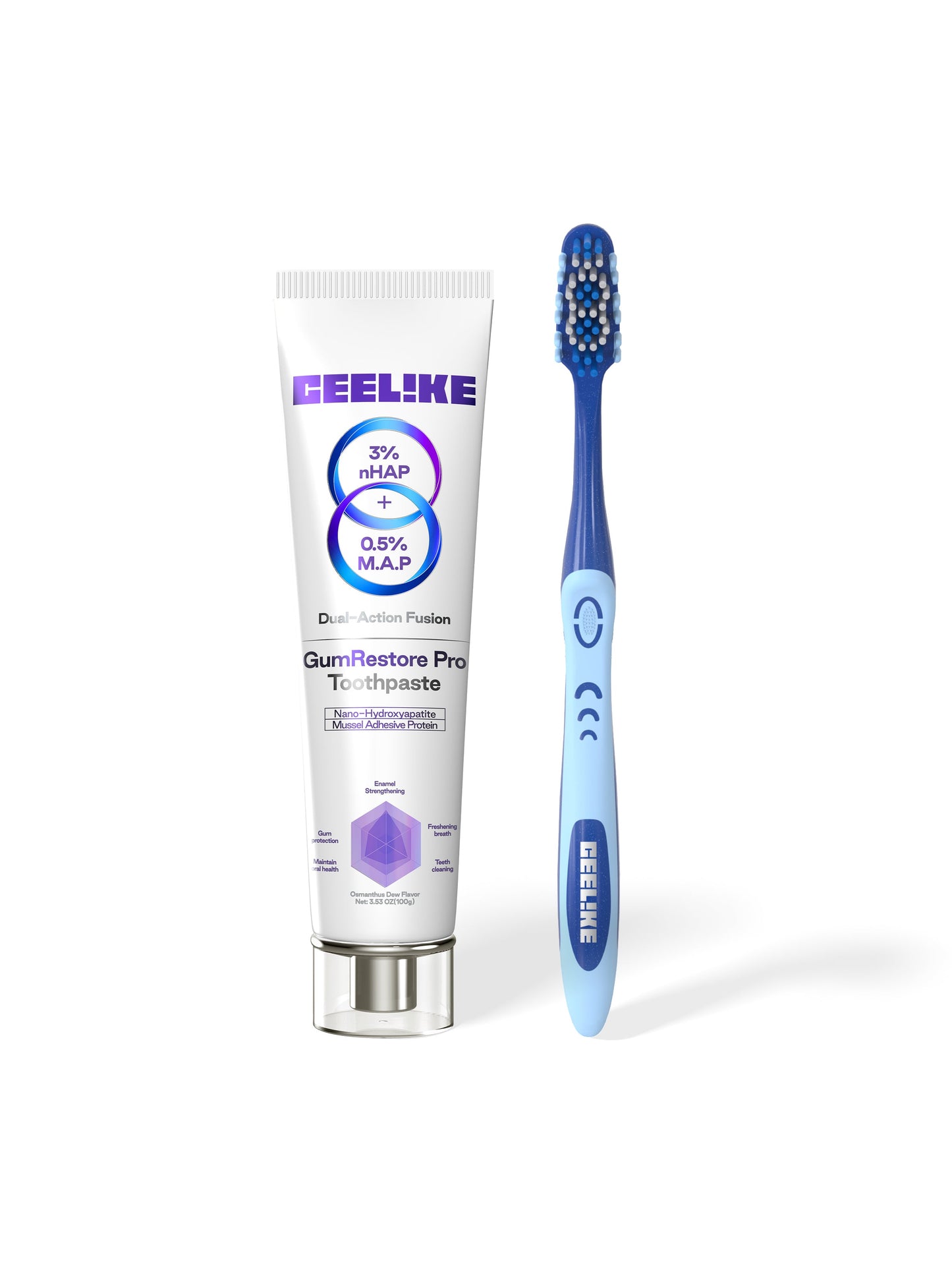 CEELIKE Toothbrush & Toothpaste Duo Set