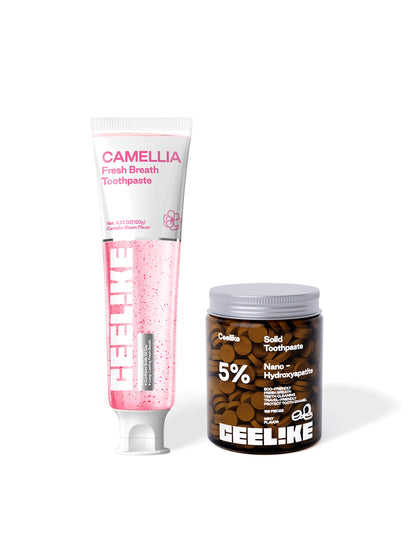 CEELIKE Dual Care Pack – Toothpaste + Solid Tablet Jar