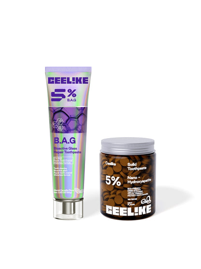 CEELIKE Dual Care Pack – Toothpaste + Solid Tablet Jar