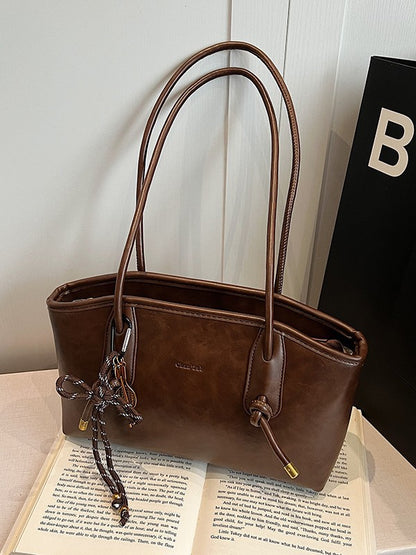 The Shoulder Tote — Vintage-Look Leather Bag