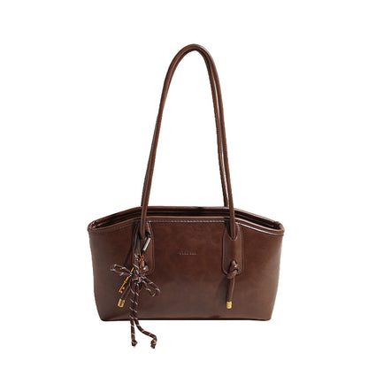The Shoulder Tote — Vintage-Look Leather Bag