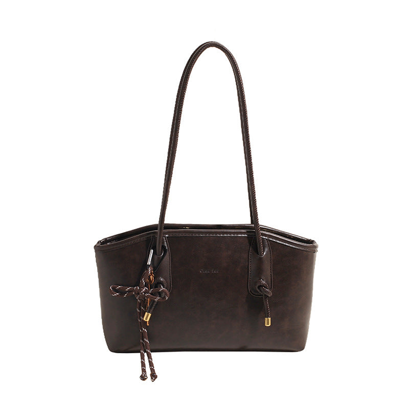 The Shoulder Tote — Vintage-Look Leather Bag