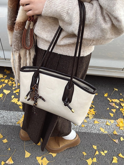 The Shoulder Tote — Vintage-Look Leather Bag