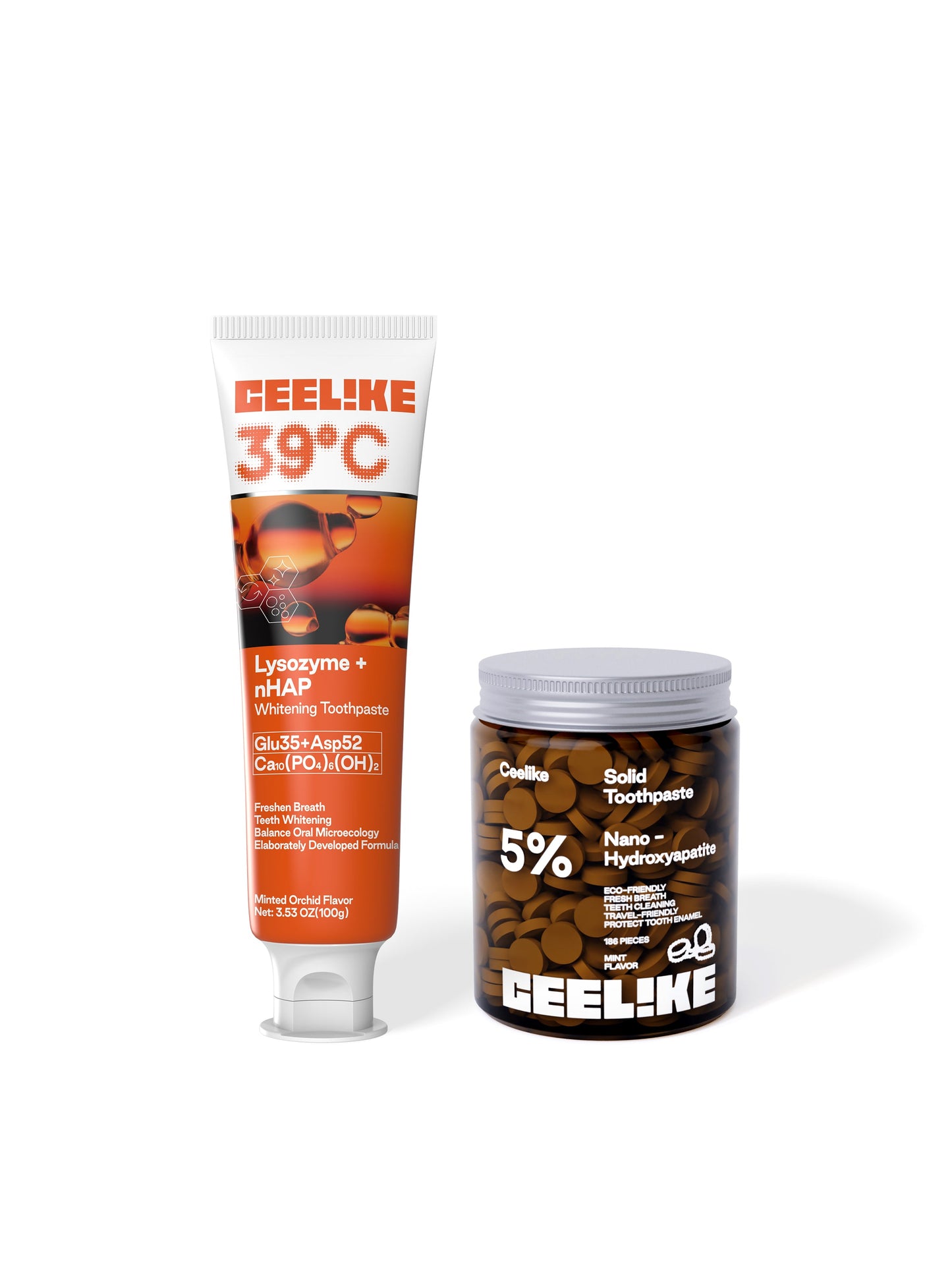 CEELIKE Dual Care Pack – Toothpaste + Solid Tablet Jar